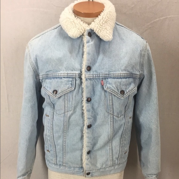 Vintage Levis Sherpa Fleece trucker Denim Jacket