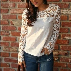 White crochet dressy shirt.
