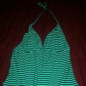 Blue & lime halter full bathing suit (never worn)