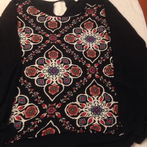 Bright blouse!