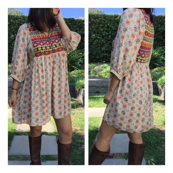 Babydoll Tribal Navajo tunic dress - Picture 2 of 3