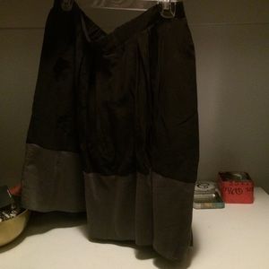 Madewell silk skirt on color block