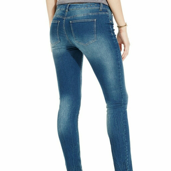 NWOT Vanilla Star Junior's Knit Skinny Ankle Jeans - Picture 3 of 4