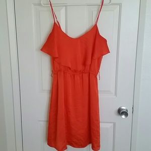Orange flounce dress