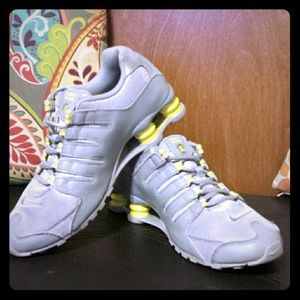 Nike SHOX Silver metallic/yellow/grey leather