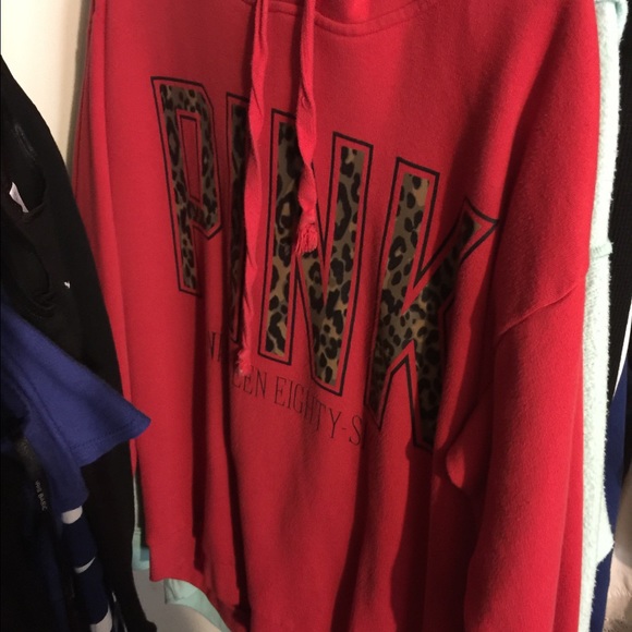 Pink red hoodie