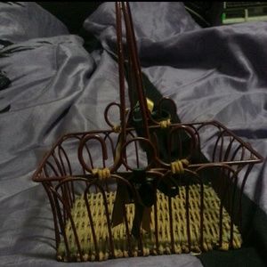 Small Metal and wicker basket