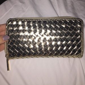 Deux lux gold braided Wallet