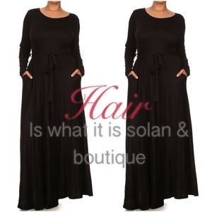 Plus size Black Maxi Dress