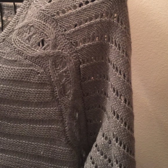 New York & Co. Lurex V-Neck Sweater - Picture 2 of 4