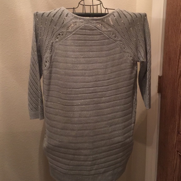 New York & Co. Lurex V-Neck Sweater - Picture 4 of 4