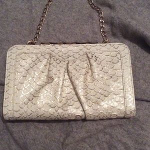 Gold and Ivory detail Elaine Turner clutch/WOC