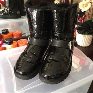Black patent leather Uggs