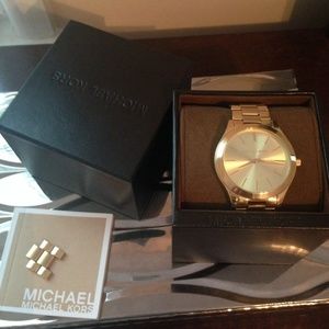 Michael Kors Gold Slim Runway watch