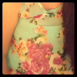 Sheer baby blue spring shirt