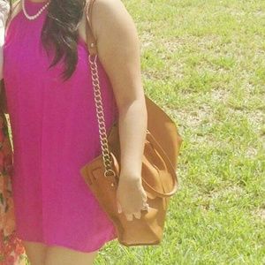 Sheer pink mini dress