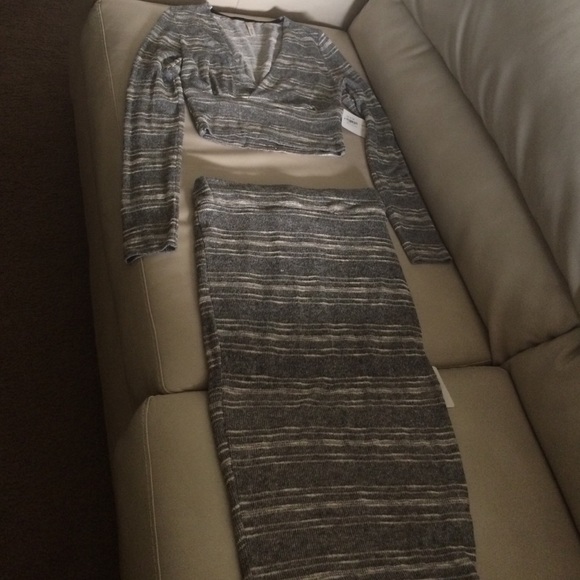 2 pieces. Crop top and matching skirt