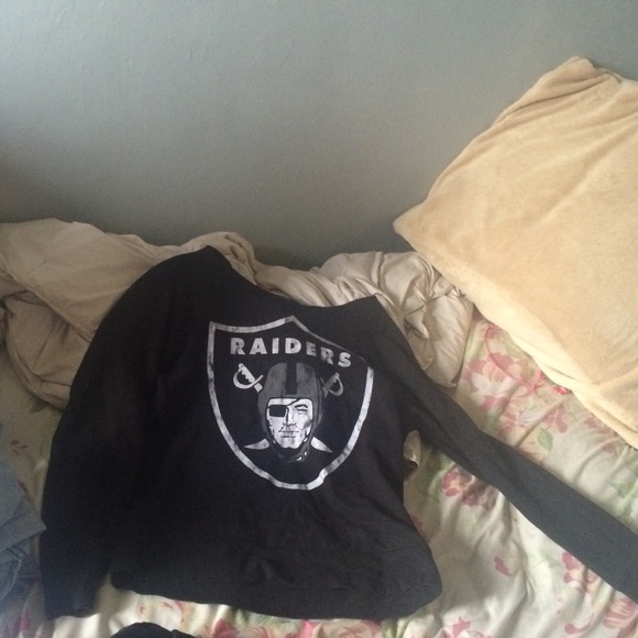 Raiders open neck sweatshirt