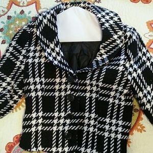 Black and white houndstooth dress jacket