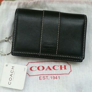 Coach small black wallet