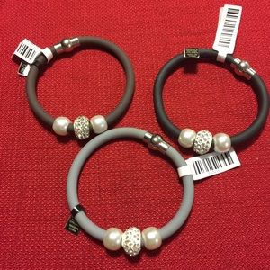 Three rubber magnetic cool bracelets