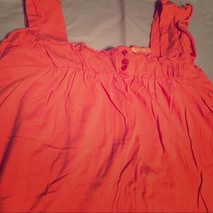 Orange crinkled tank