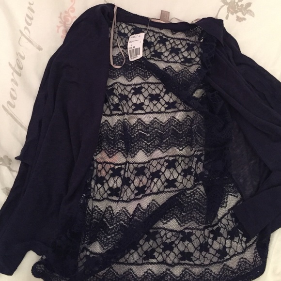 Size small brand new blue lace cardigan