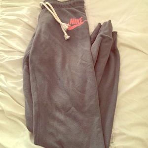 Blue-ish grey Nike sweats; worn twice!