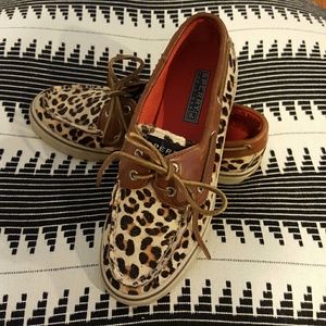 Sperry Topsider Bahama Boat Shoes - Leopard