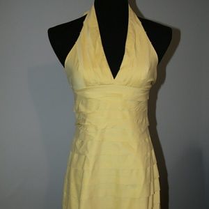 BCBG Halter dress pale lime