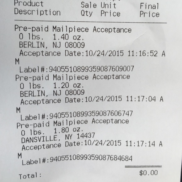 shipped 10/24