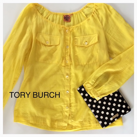 Tory Burch Tops - Tory Burch Canary Yellow Button Down Top