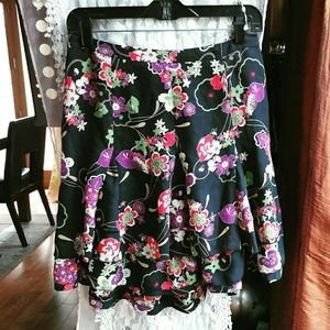 LOFT Vintage Floral Print Skirt