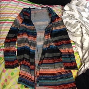 Aztec print cardigan!
