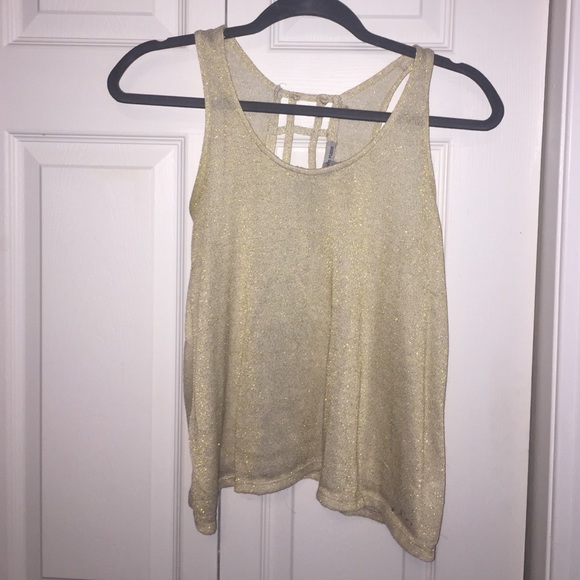 Gold sparkle tank