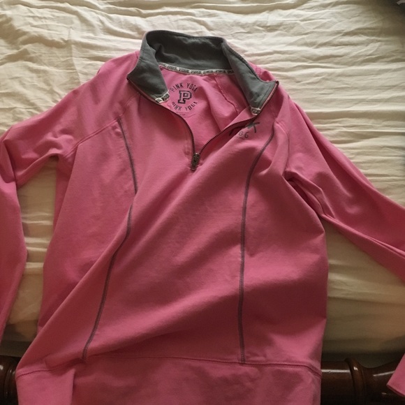 Pink yoga 1/4 zip pull over.