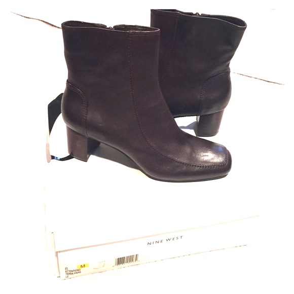 Brown Nine West booties- never worn!