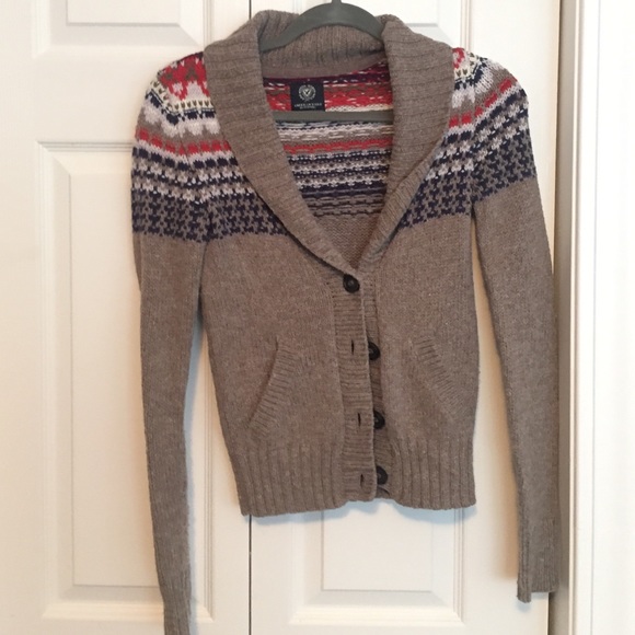Tan thick knitted cardigan