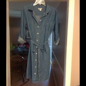 Chambray button up dress