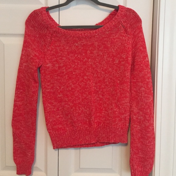 Orange knit sweater