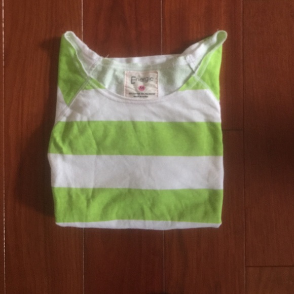 Slouchy lime green stripped sweater - Picture 2 of 2