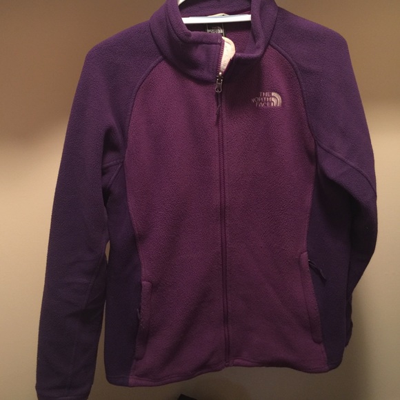 Two-toned purple North Face fleece zip-up