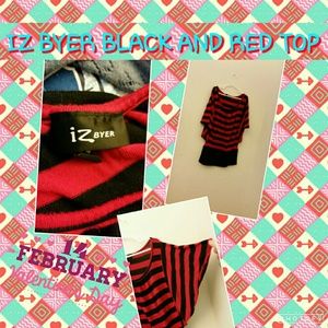 **SOLD**Red and black striped shirt