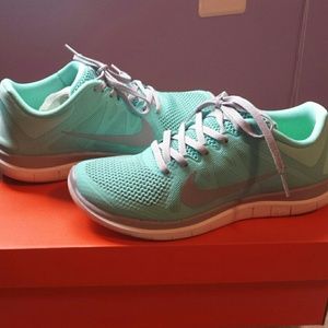 Aqua colored Nikes