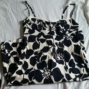 blue and white dress