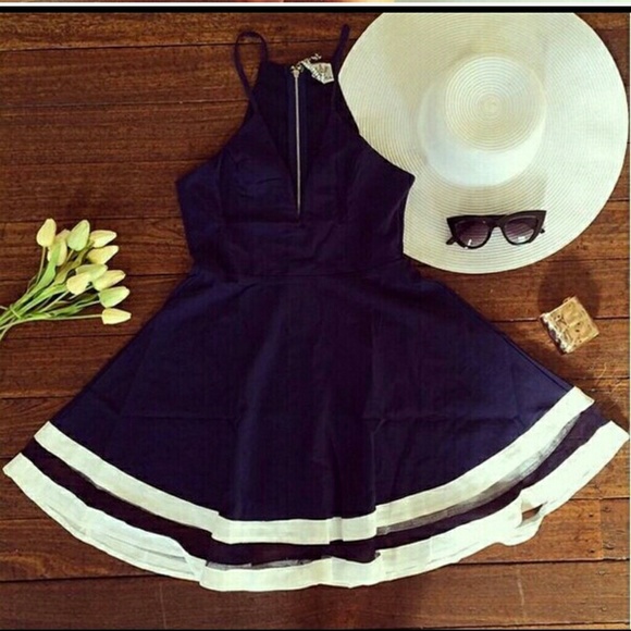 Navy blue Nautical style Dress