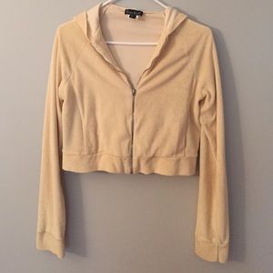 Bebe terry cloth crop hoodie
