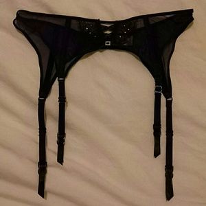 Violet and Black Garter Belt