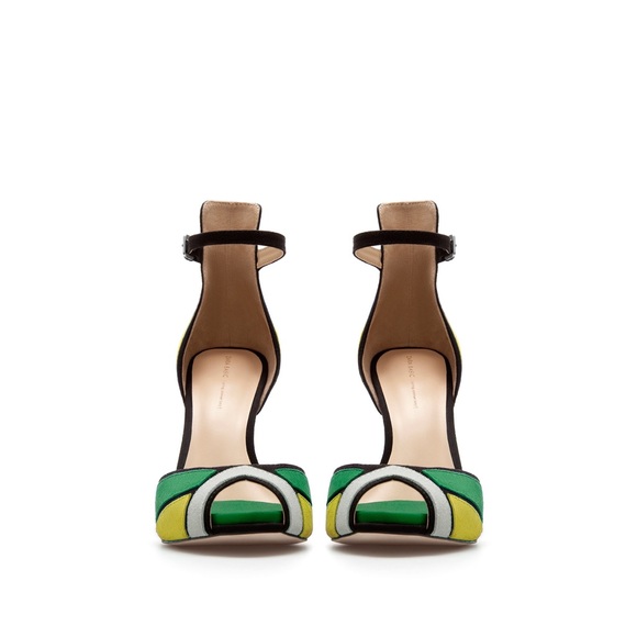 Zara Shoes - black, yellow, green size 7.5