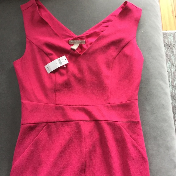 Banana republic hot pink cut-out back dress